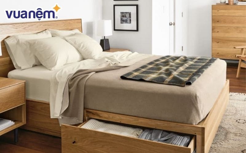 Giường tích hợp các ngăn kéo dưới gầm