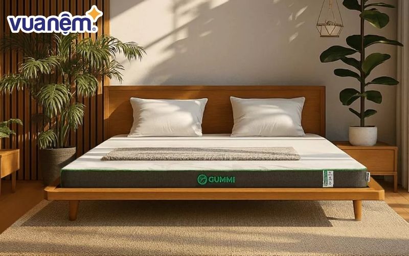 Kích thước nệm cần phù hợp với diện tích phòng ngủ tối giản