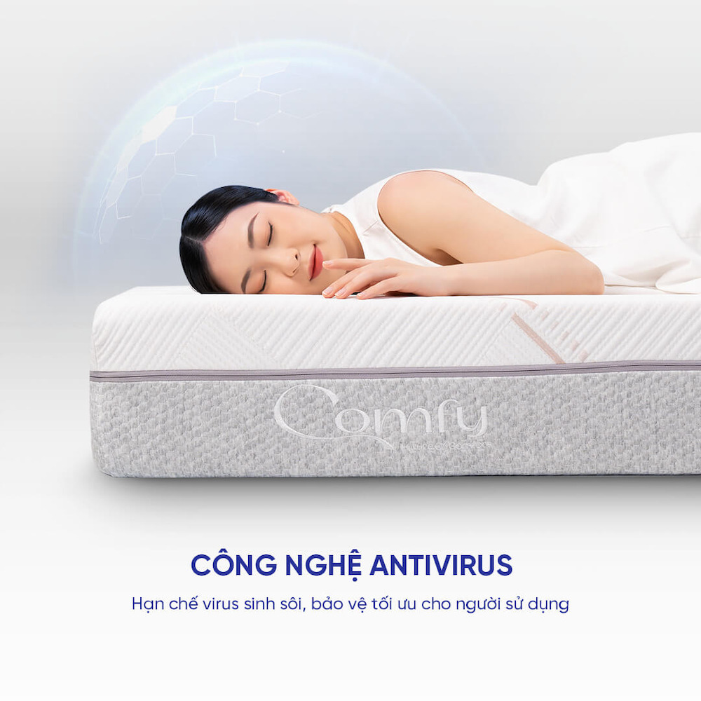 Nệm Foam Comfy ứng dụng công nghệ kháng khuẩn, cho bạn giấc ngủ trong lành