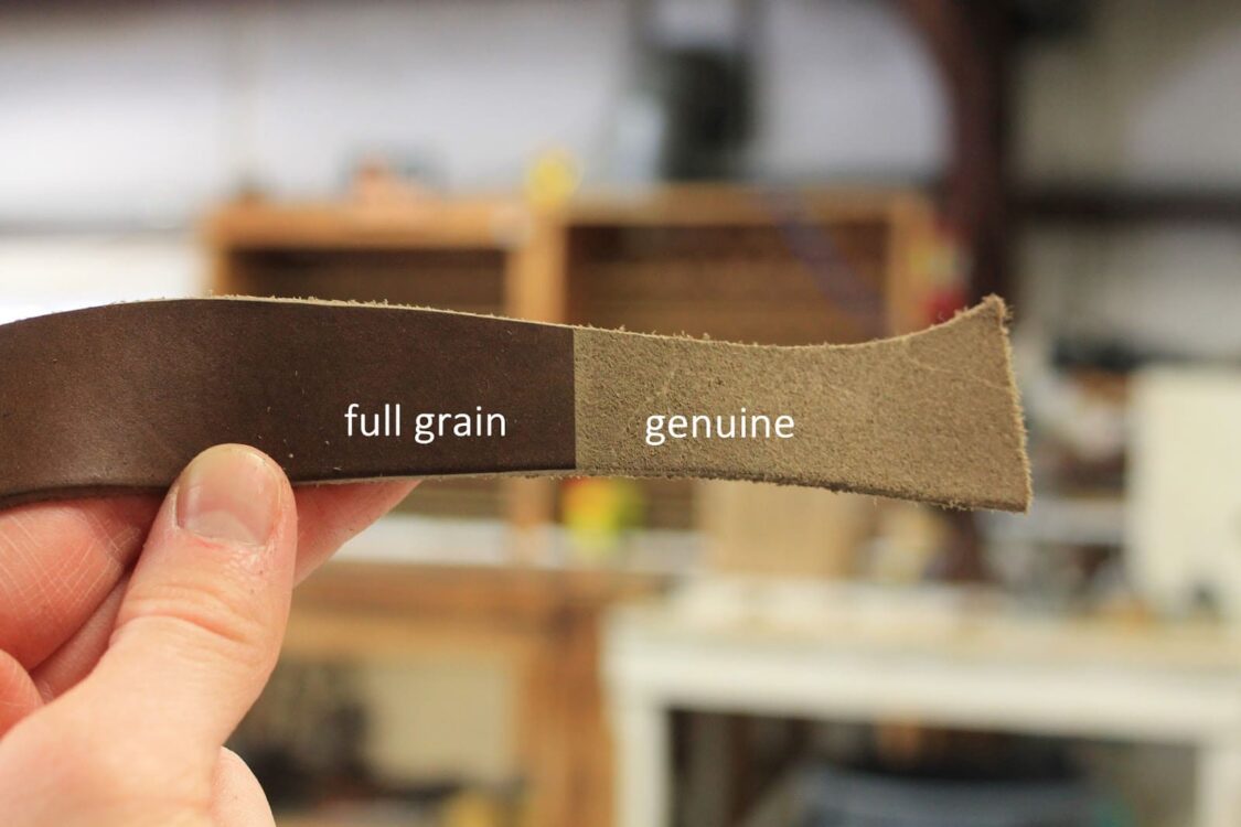 phân biệt Da top grain và full grain