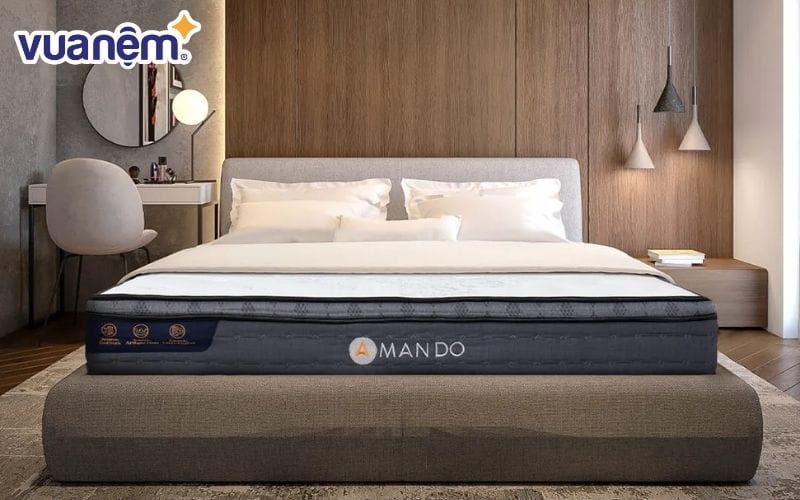 Giường không chân lại mang hơi hướng hiện đại, tối giản và tinh gọn