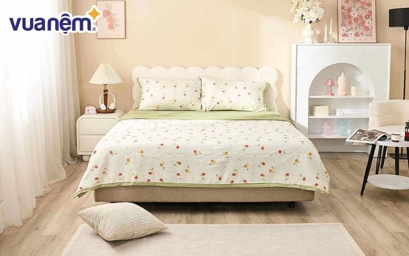 Bộ ga chun Goodnight Bamboo phù hợp cho những ai yêu thích không gian phòng ngủ nhẹ nhàng 