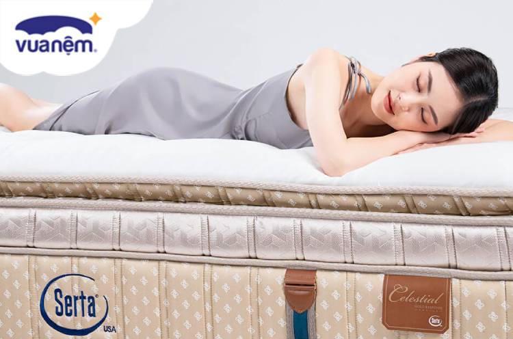 đánh giá nệm lò xo mạ vàng Serta Celestial Freya