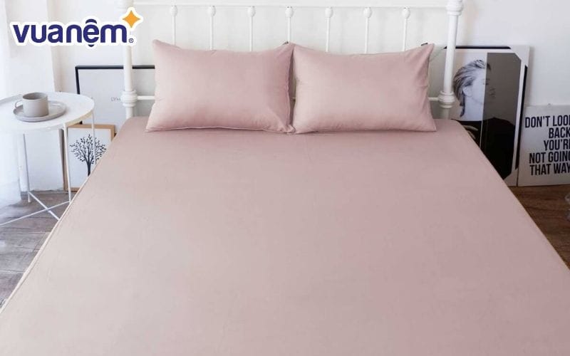 Bộ chăn ga chun AMD Confident Tencel đơn sắc tại Vua Nệm