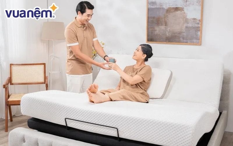 Giường điều chỉnh giúp bạn tìm được tư thế thoải mái để vào giấc ngủ