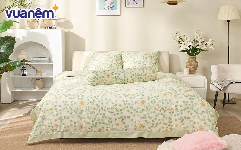 Bộ ga chun lụa tencel cao cấp Amando Bliss 4 chi tiết