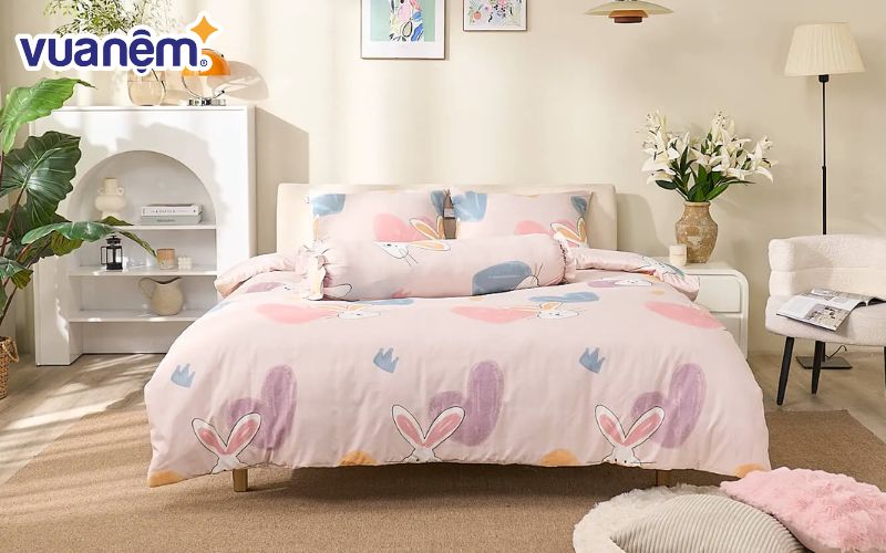 Bộ ga chun sợi gỗ thiên nhiên tencel Amando Aleena 4 chi tiết