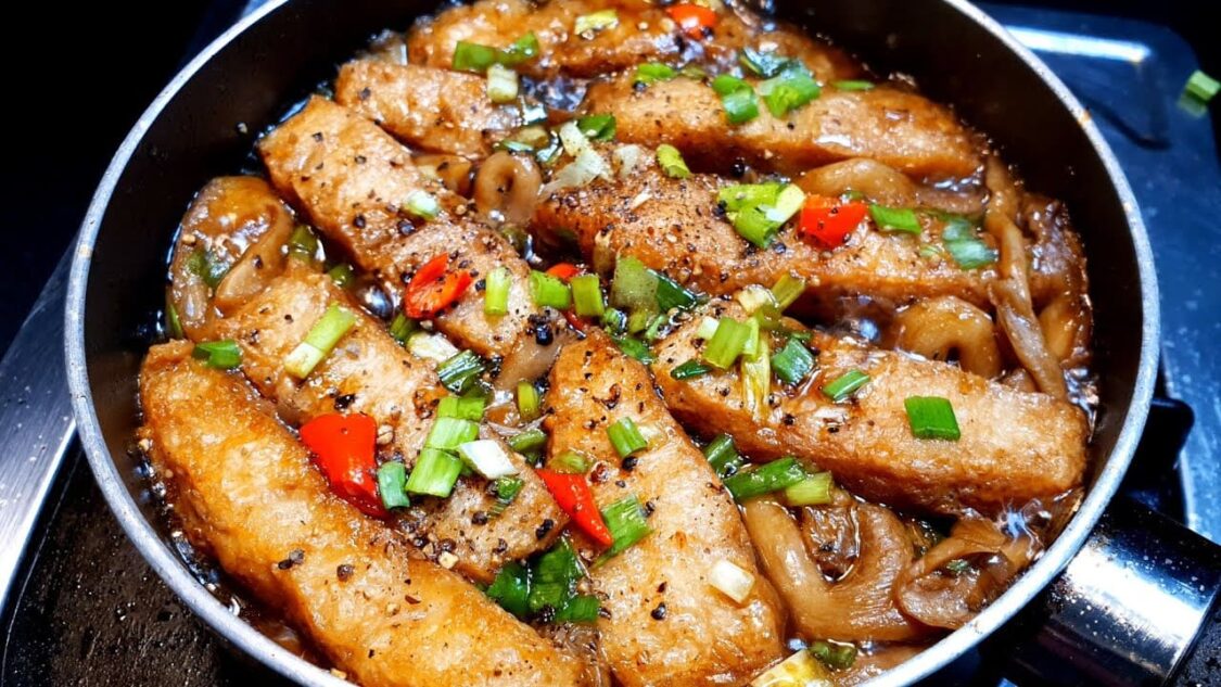 món Sườn non chay kho nấm