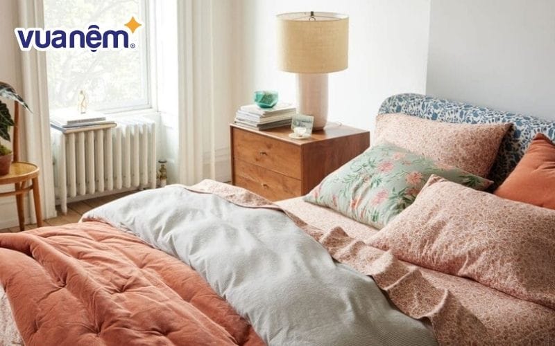 Một số chất liệu được ưu ái để sử dụng để thiết kế chăn ga phong cách Châu Âu