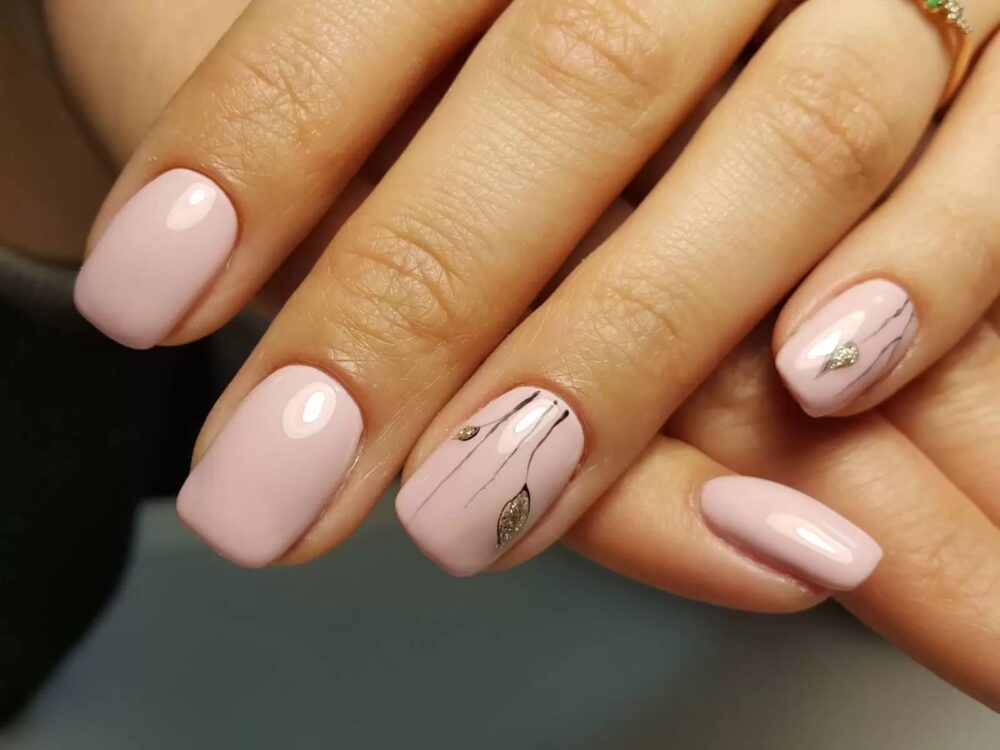 nail trơn họa tiết