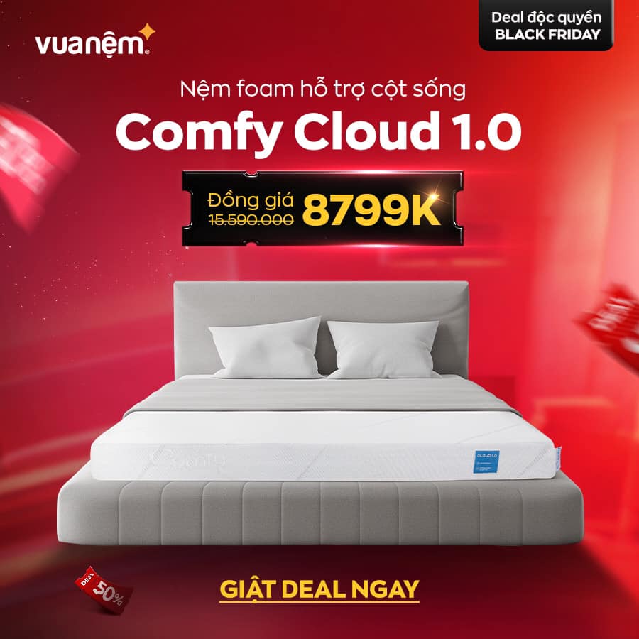 Nệm Foam Comfy Cloud 1.0