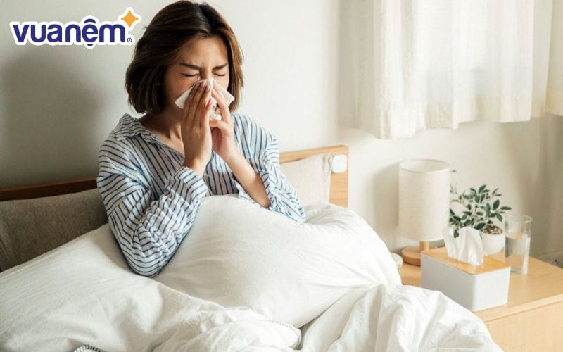 Tác hại khi sử dụng chăn ga gối đệm giá rẻ là làm trầm trọng các bệnh về hô hấp