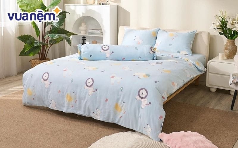 Bộ ga chun sợi gỗ thiên nhiên tencel Amando Aleena