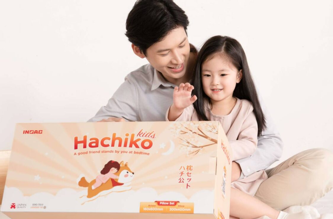 chọn Bộ gối Aeroflow Hachiko Kids cho trẻ dịp tết