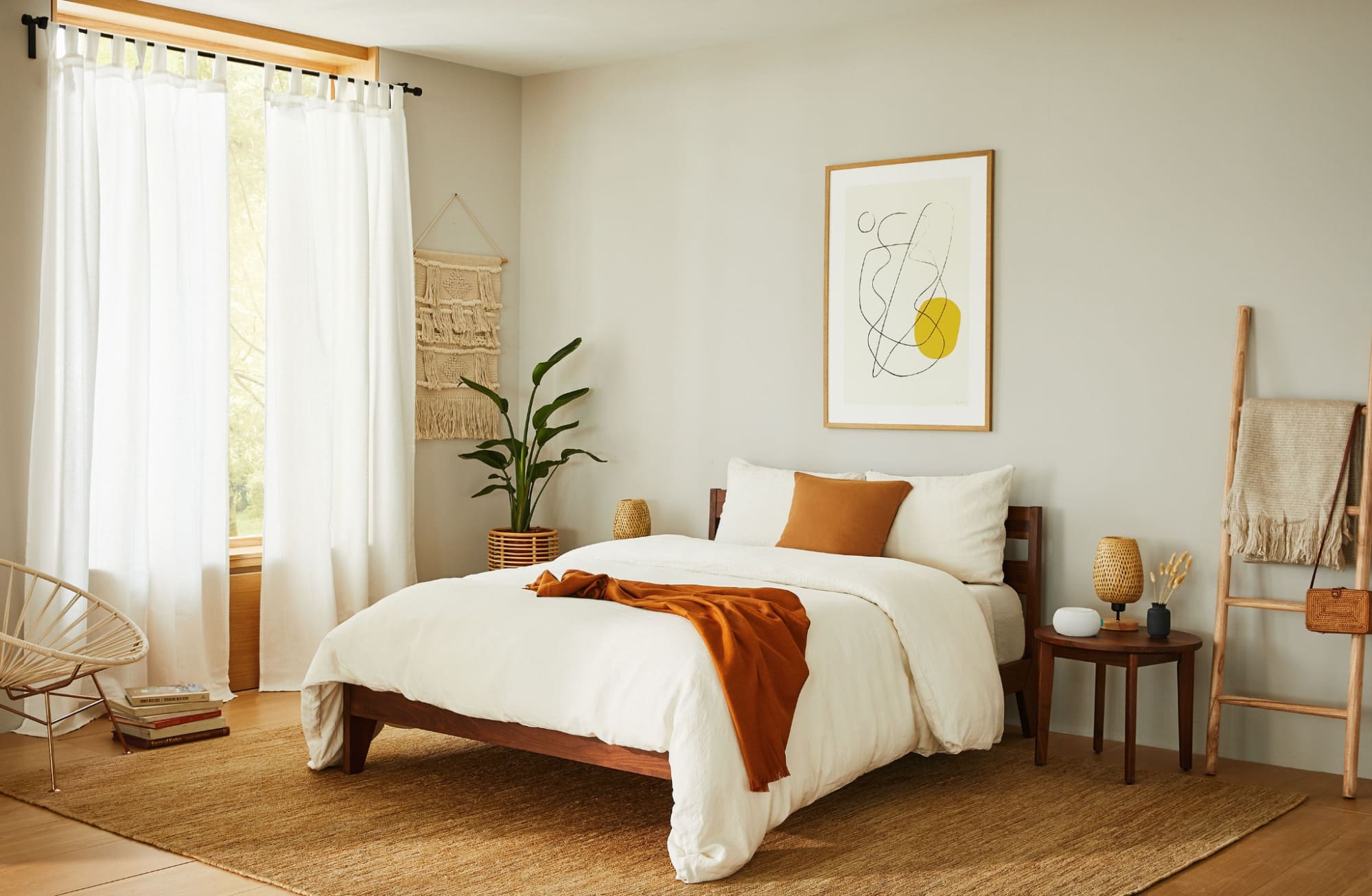 cách chọn màu ga cho giường gỗ
