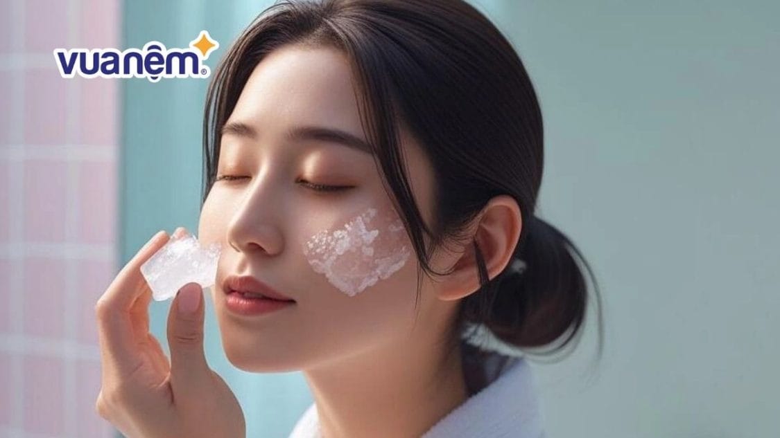 06 lợi ích tuyệt vời khi chườm đá lên mặt trước khi đi ngủ