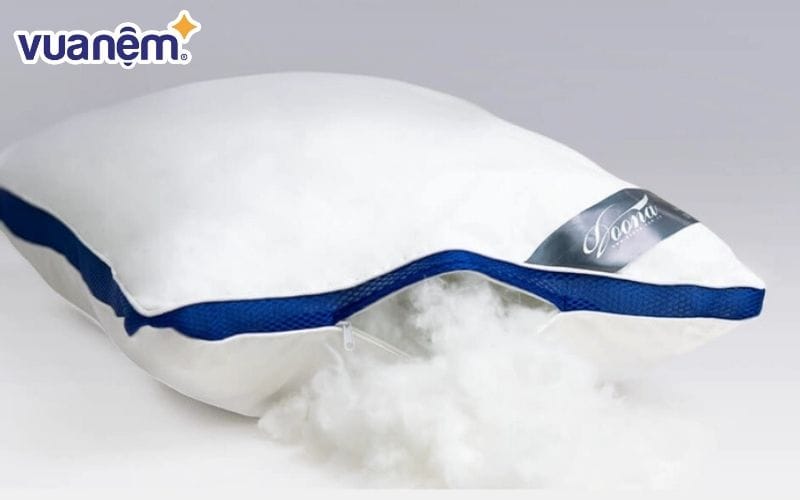 Gối lông vũ nhân tạo giúp cải thiện những yếu điểm của gối lông vũ thiên nhiên
