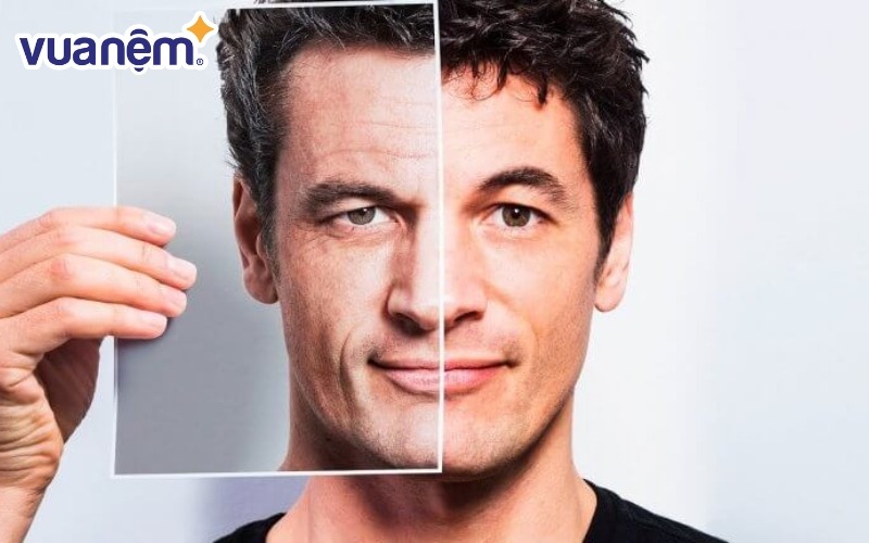 Lão hóa da do tiếp xúc bề mặt gối khi nằm sấp