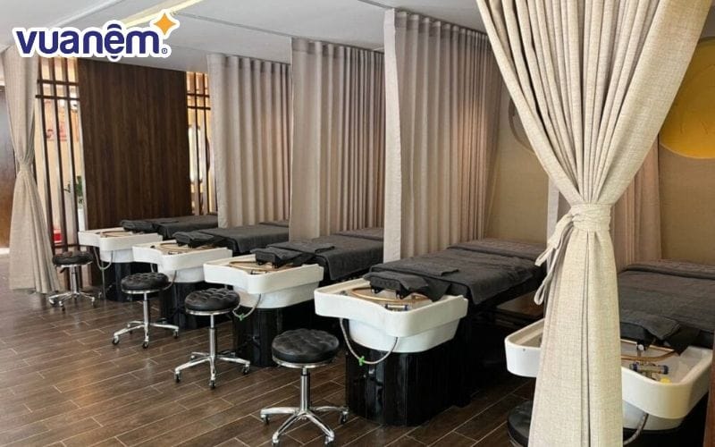 Kích thước giường spa sử dụng cho việc gội đầu là bao nhiêu?