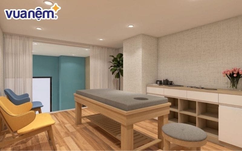 Giường spa facial dành cho người Việt có kích thước khoảng 70×180cm