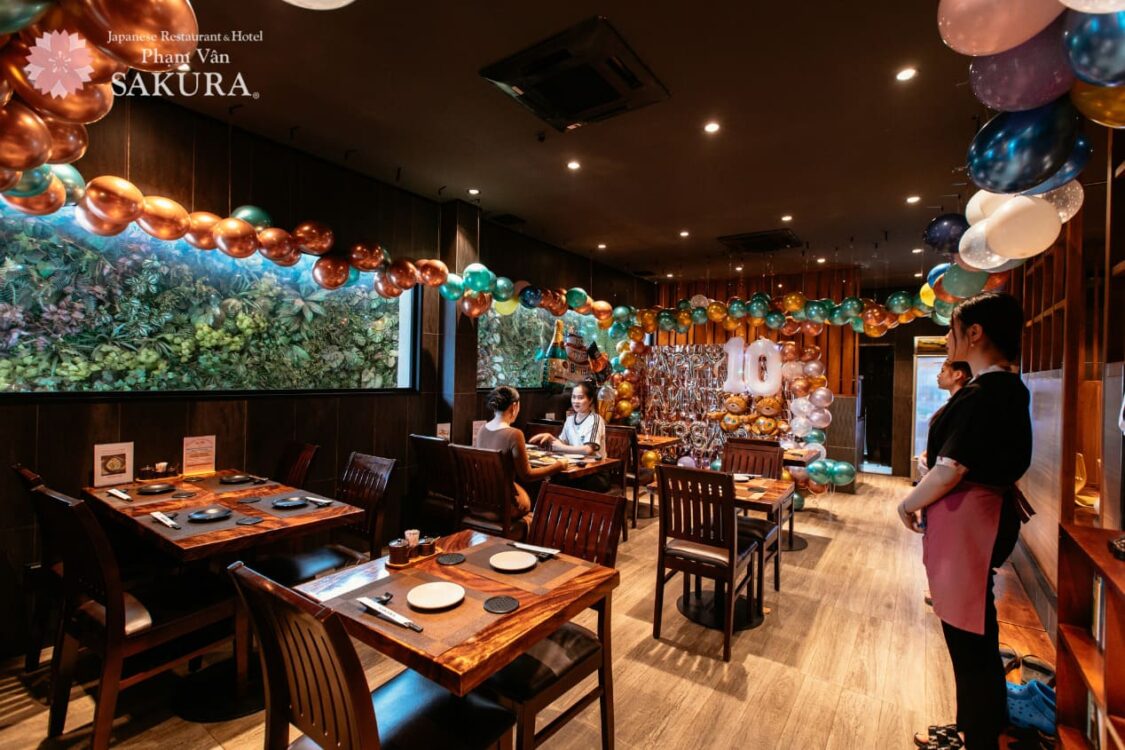 nhà hàng Sakura Phạm Vân tổ chức tiệc thôi nôi cho bé ở Bình Dương