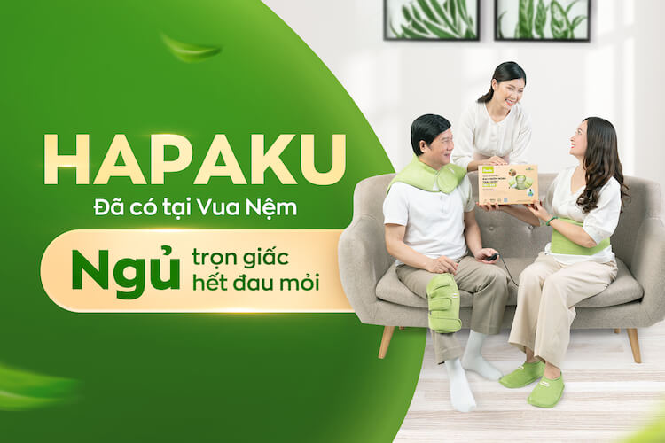 vua nệm ra mắt sản phẩm đai chườm thảo dược Hapaku