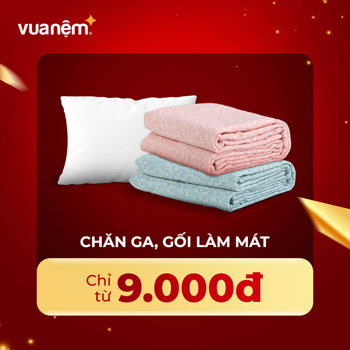 Chăn, ga, gối làm mát chỉ từ 9K