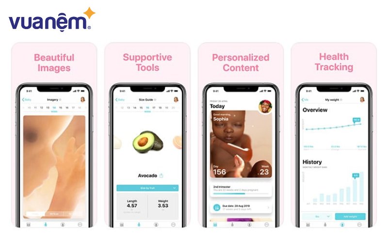 Pregnancy+ là một trong những app theo dõi thai kỳ phổ biến nhất dành cho mẹ bầu