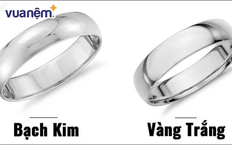 Cách phân biệt vàng trắng và bạch kim