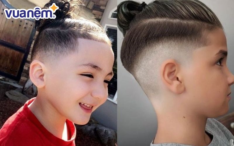 Kiểu tóc Manbun đẹp cho bé trai 7 tuổi