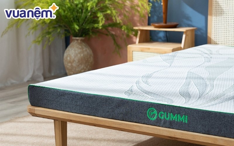 Nệm Cao Su Gummi Premium được sản xuất từ 100% cao su thiên nhiên kết hợp than hoạt tính