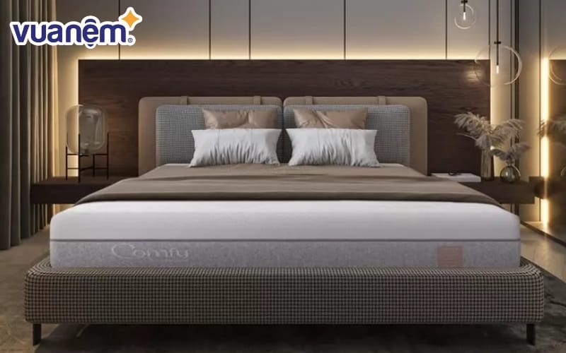 Nệm Comfy Lux 3.0 – Foam công nghệ đồng Copper Infused, đàn hồi cao và kháng khuẩn bền lâu.