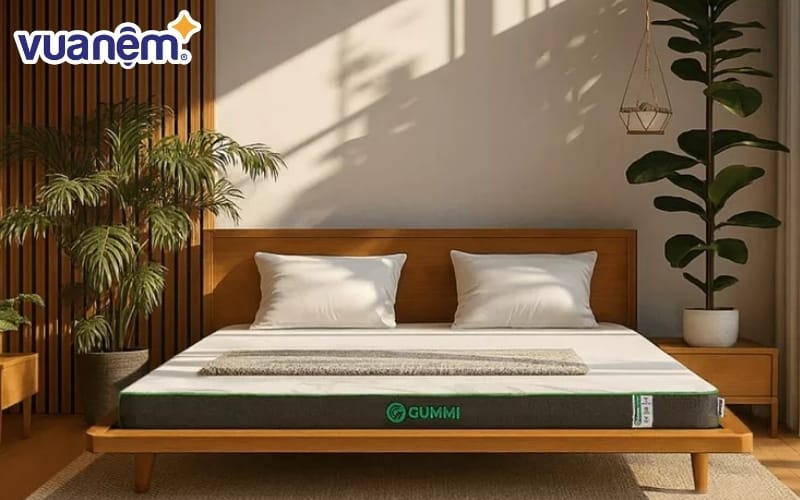 Nệm sử dụng cao su 100% thiên nhiên nguyên chất, foam đàn hồi cao hoặc lò xo túi độc lập được đánh giá có tuổi thọ trung bình từ 8 - 12 năm.