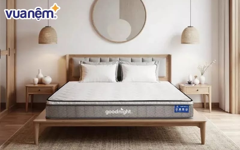 Nệm lò xo Goodnight SleepWave Hybrid hỗ trợ giảm tiếng ồn cho giấc ngủ êm ái