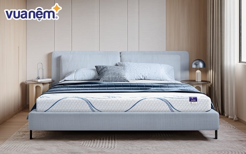 Nệm Goodnight Luna sở hữu cấu trúc 2 lớp foam tỷ trọng cao