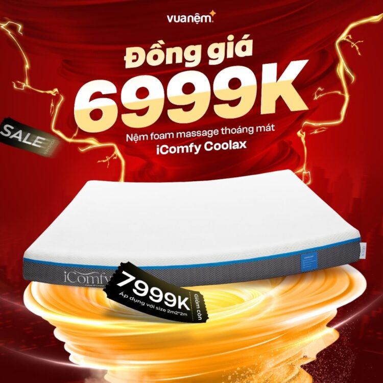 Nệm iComfy Coolax đồng giá 6.999.000 đồng