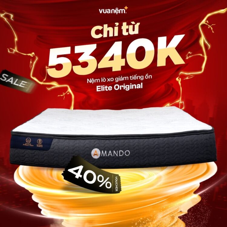 Nệm Elite Original giảm giá 40%, chỉ từ 5.340.000 đồng