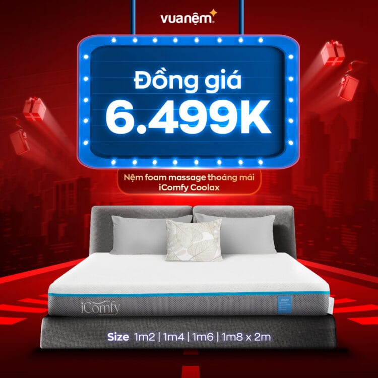 Nệm foam massage thoáng mái iComfy Coolax