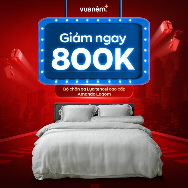Bộ chăn ga Lụa tencel cao cấp Amando Lagom