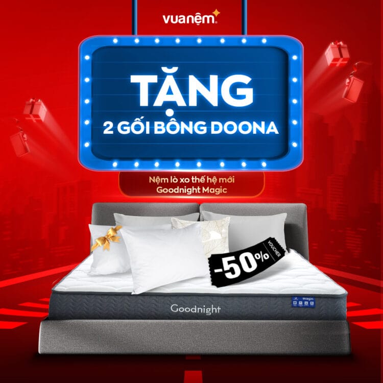 Nệm lò xo thế hệ mới Goodnight Magic