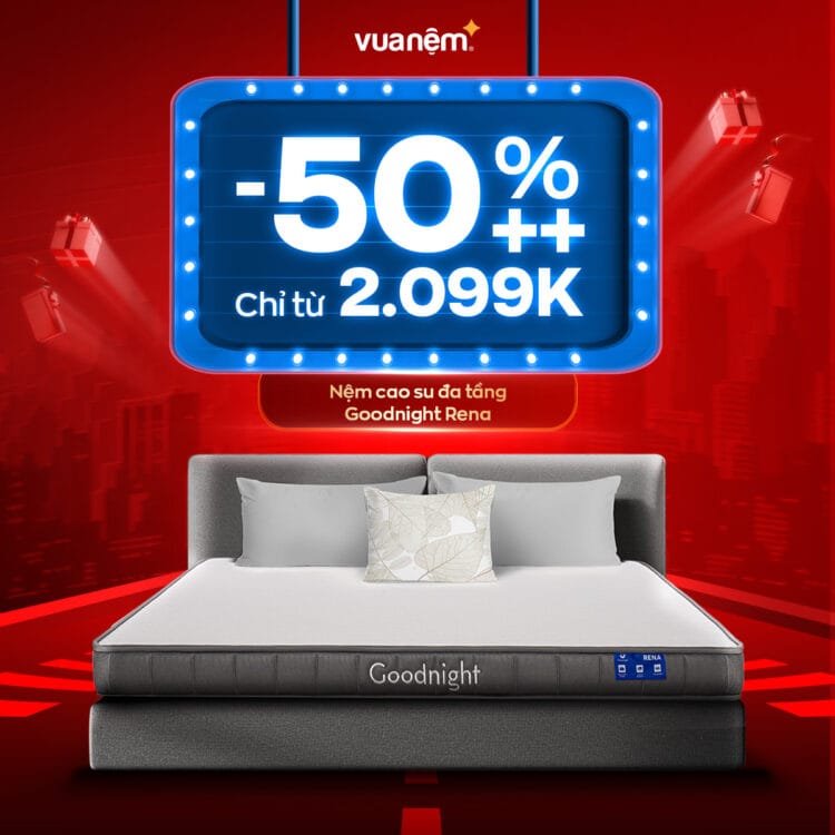 Nệm cao su đa tầng Goodnight Rena