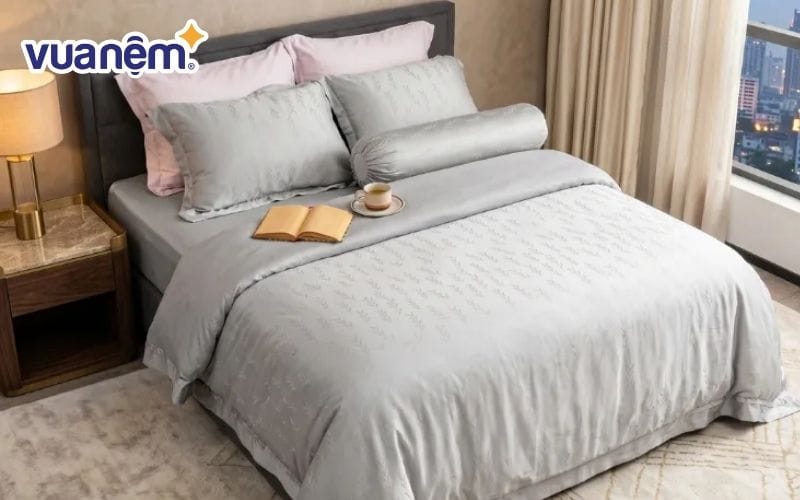 Chọn chăn ga gối đệm màu xám chất lượng tại Vua Nệm