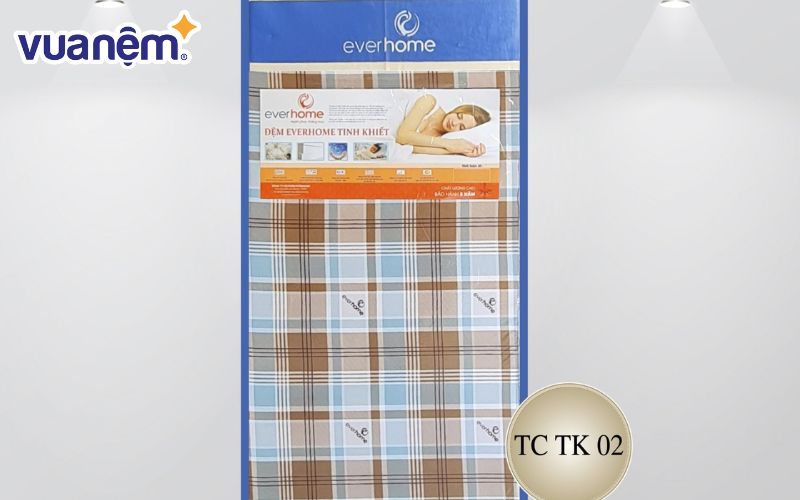 Đệm Everhome tinh khiết, vỏ gấm xốp, chịu lực tốt