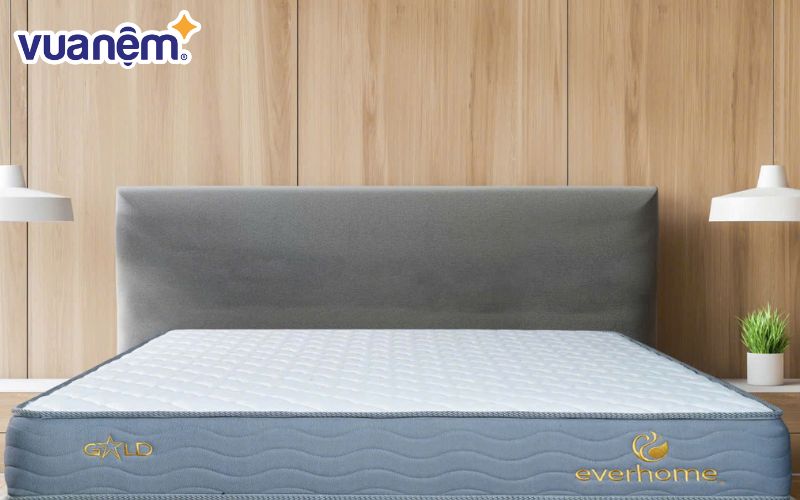 Đệm Everhome Gold lò xo 2 viền khung thép không gỉ, vỏ cotton