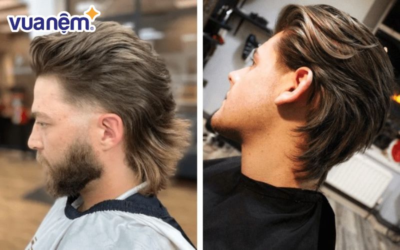 Mẫu tóc layer mullet nam vuốt ngược