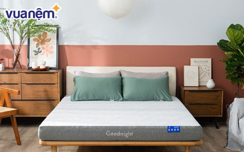 Nệm Goodnight Hachi giảm áp lực dày 15cm, chất liệu foam 