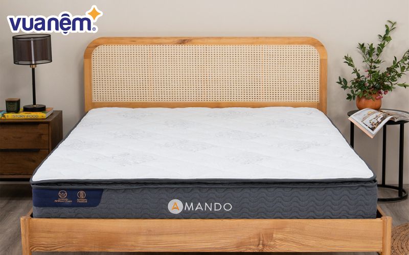 Nệm 1m4x2m lò xo túi độc lập Amando Elite Original phù hợp cho người đau lưng