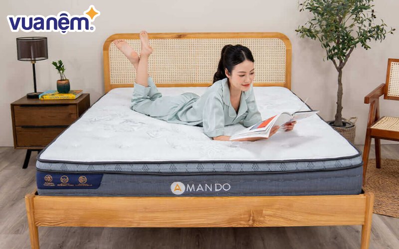 Nệm Amando Elite Plus có khả năng kháng khuẩn đến 99%, tốt cho sức khỏe