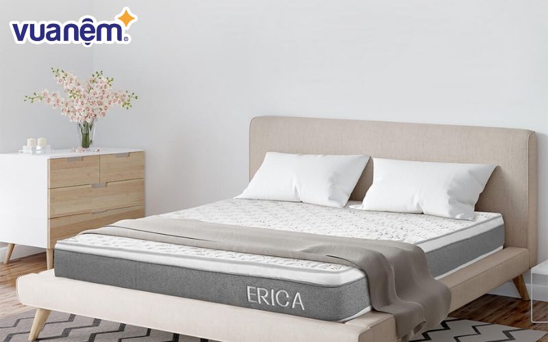 Nệm cao su đa tầng của Erica tạo cảm giác nâng đỡ toàn diện