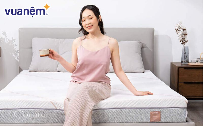 Nệm đôi foam Comfy Lux 1.0 không lo kếch xù, thoáng khí tốt